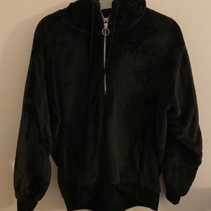 Black velvet sweater